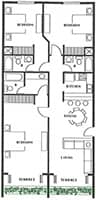 floorplan of 3 bedroom deluxe unit